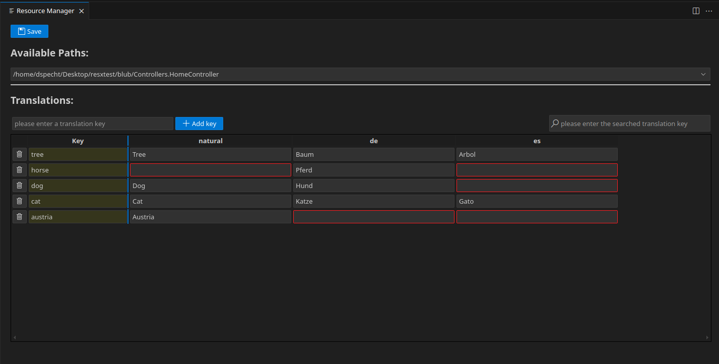 Resx Manager