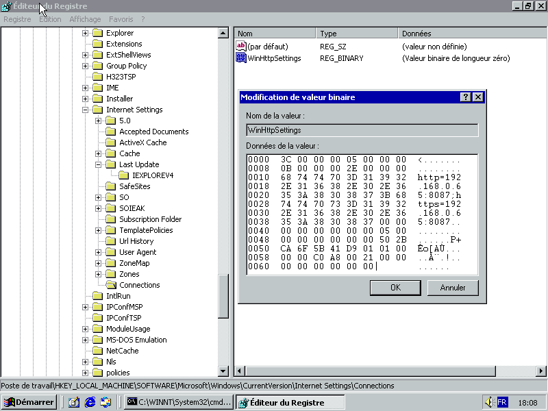 Copying content to the system settings