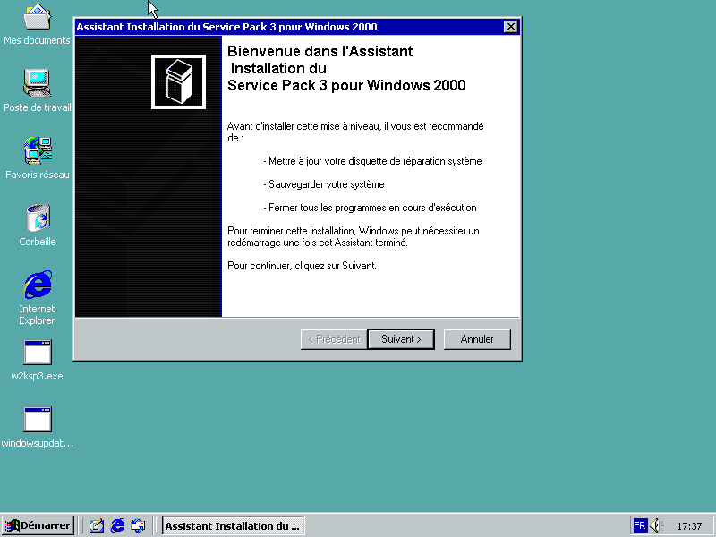 Windows 2000 SP3 Installation
