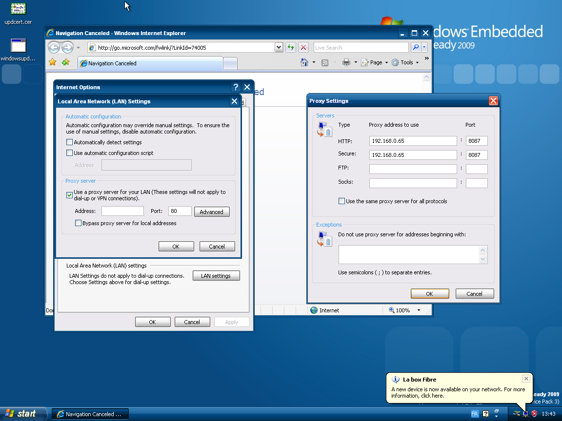 Configuring proxy