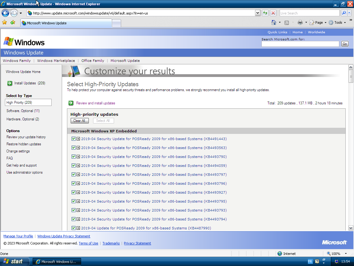 Windows Update Updates Found
