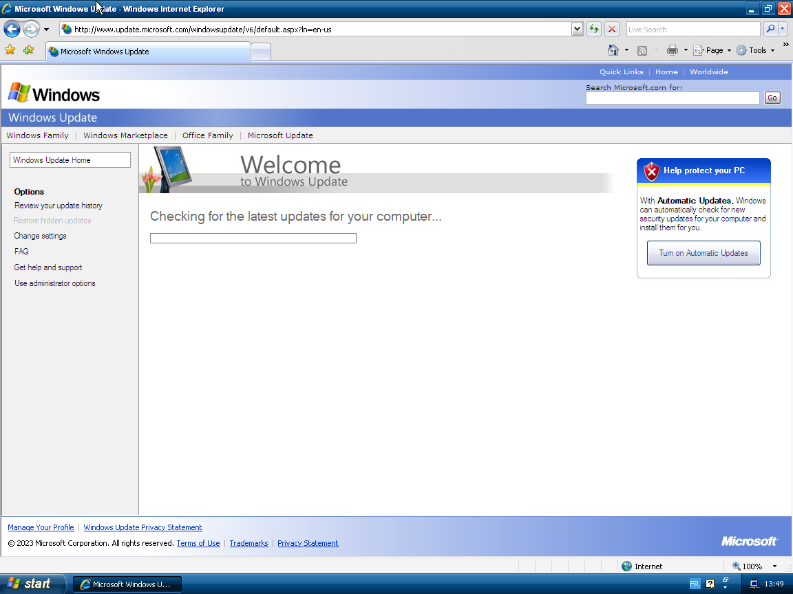 Windows Update searching for updates