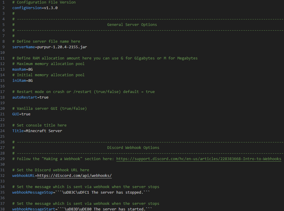 Configuration Screenshot