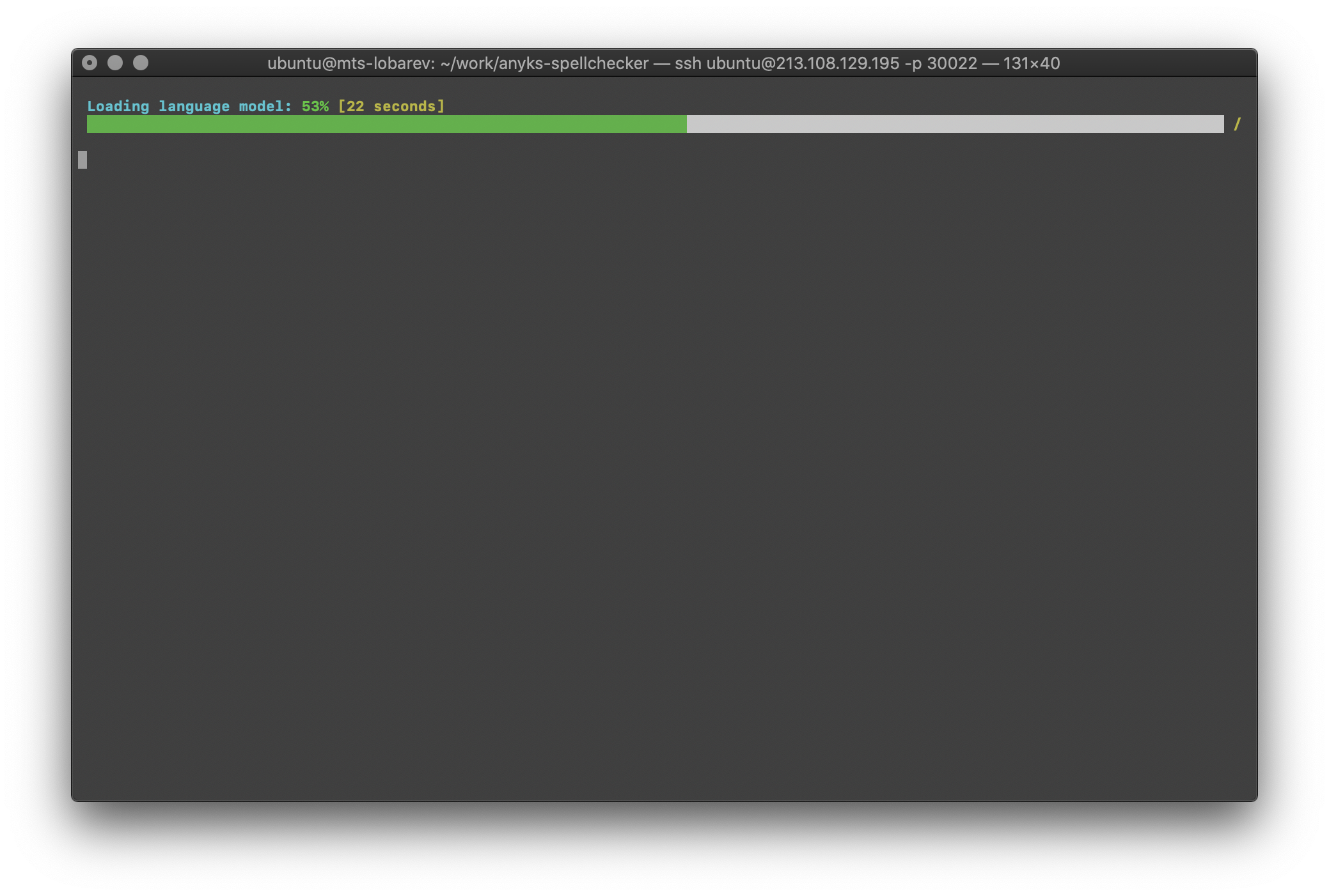 Example of running the program Example of running the program