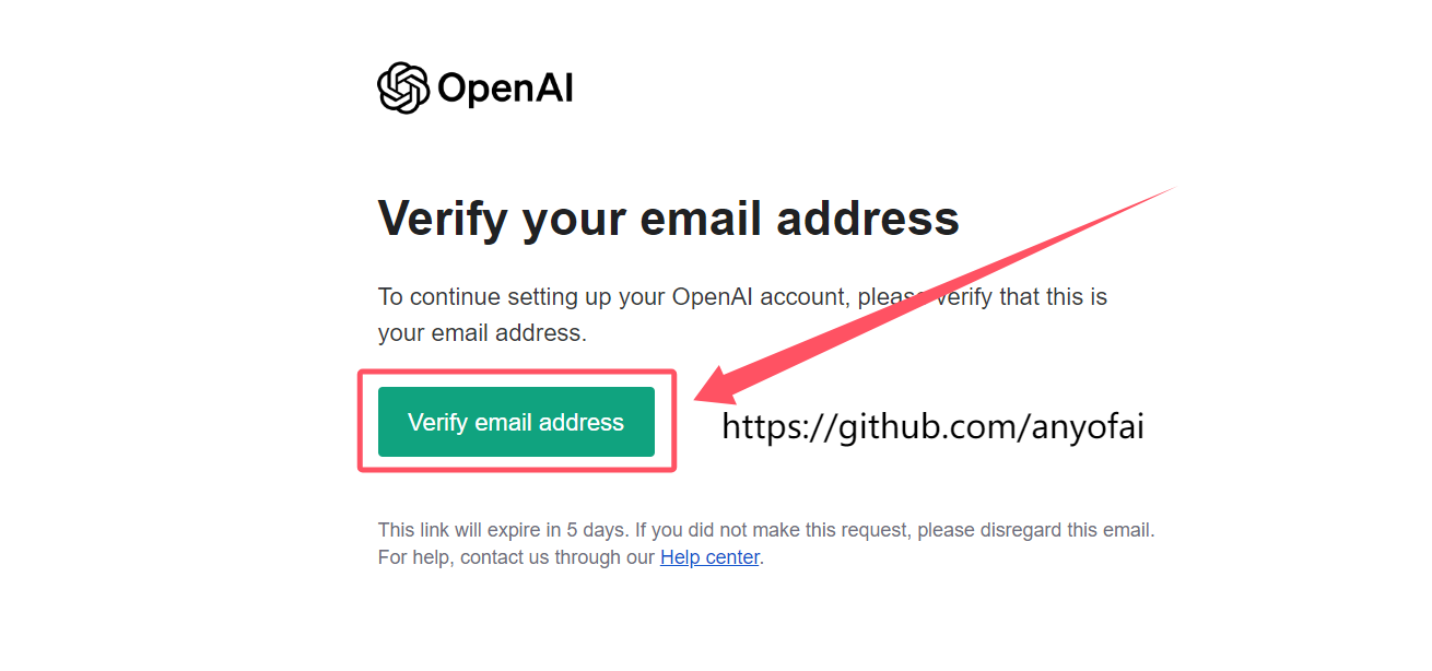 最新ChatGPT注册教程,国内注册ChatGPT账号步骤四:查看电子邮箱并完成邮箱验证