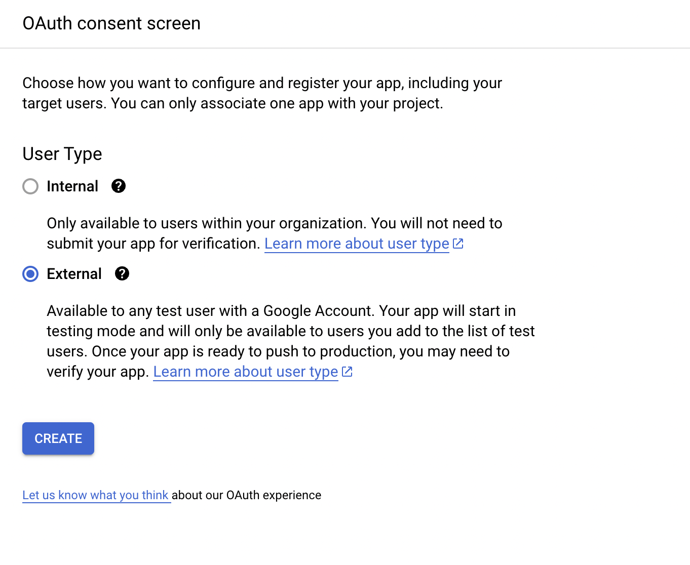OAuth Consent Screen