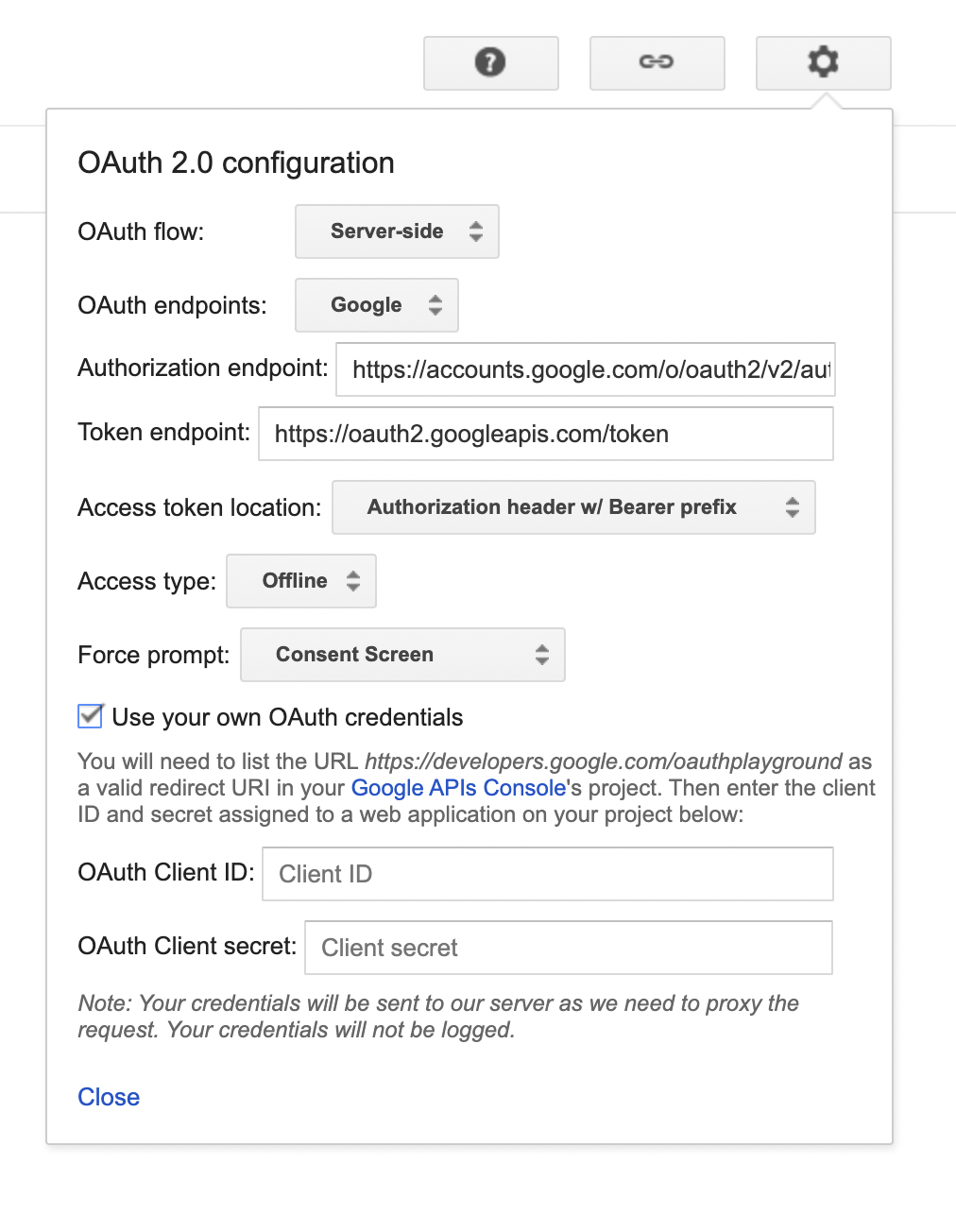 OAuth Playground