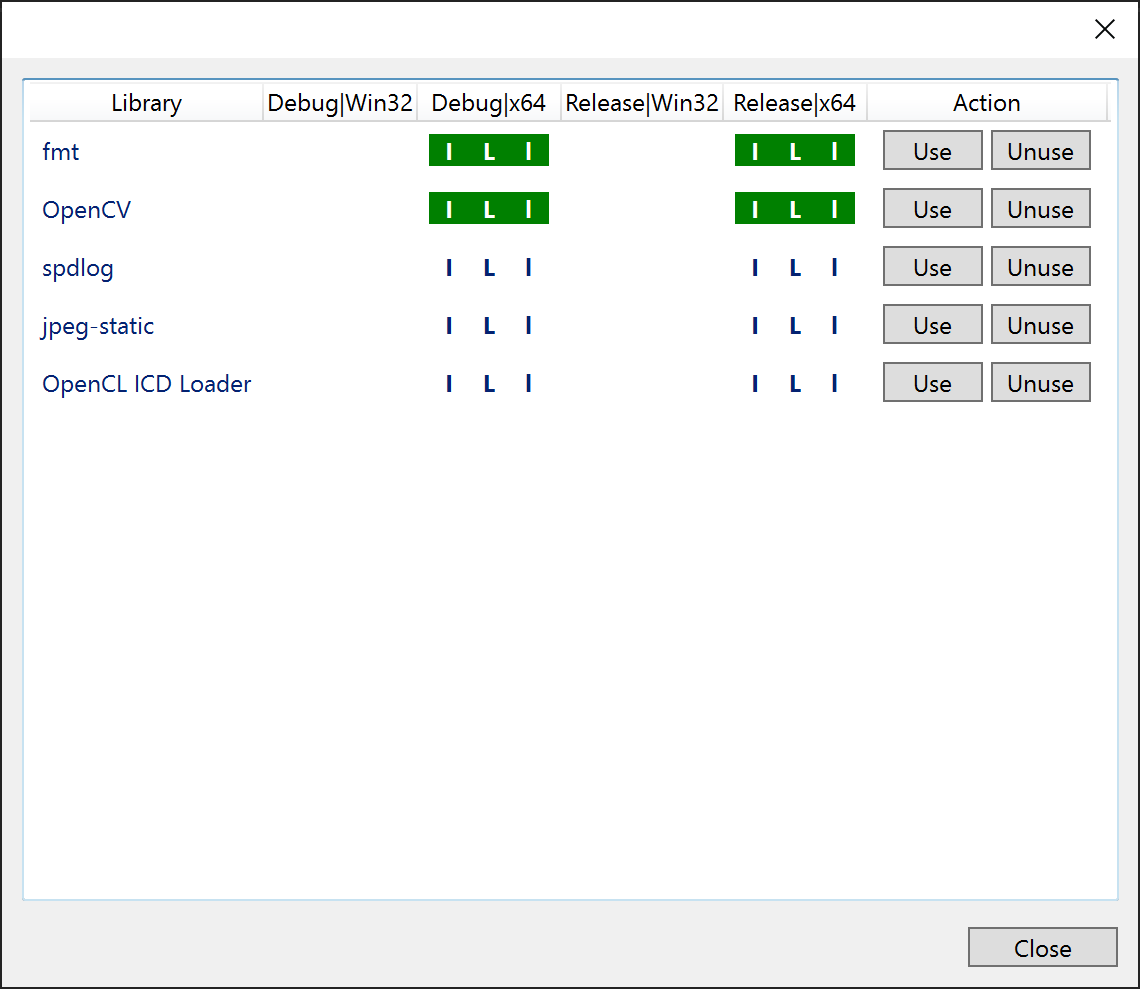 Library Manager Dialog screenshot