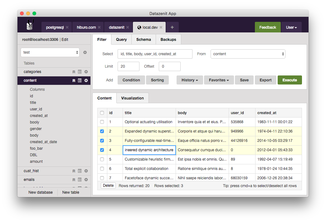 Data Grid Screenshot