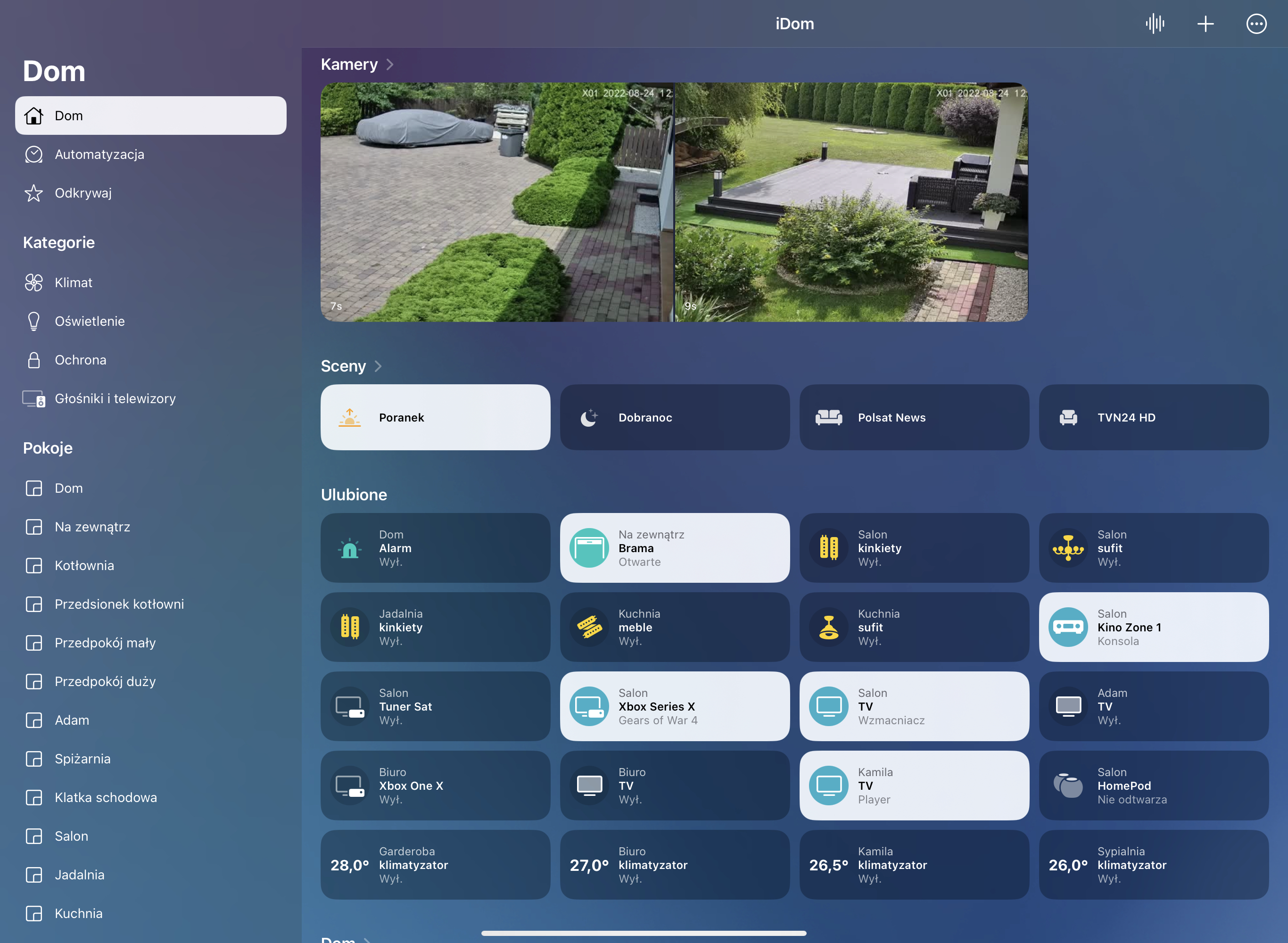 Accessory tile in the HomeKit app