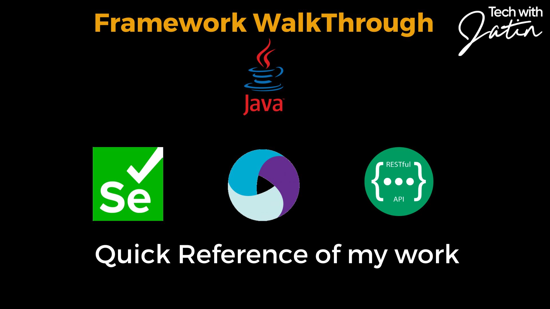 Test Automation Framework Video
