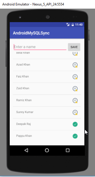 Android Sync SQLite Database with Server