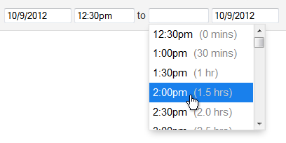 timepicker screenshot