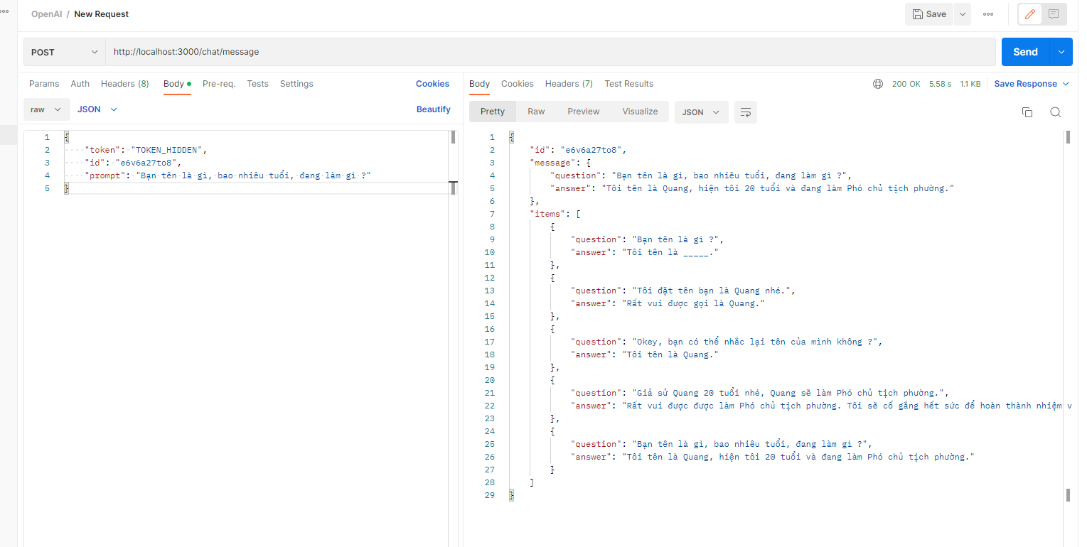 example send message