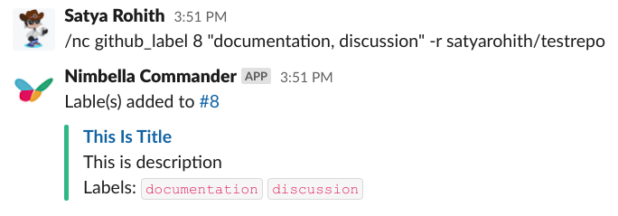 GitHub label command