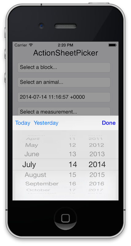ActionSheetDatePicker ActionSheetDatePicker