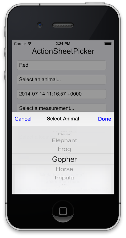 ActionSheetPicker ActionSheetPicker