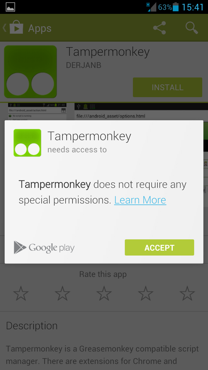 Screenshot of installation confirmation dialog